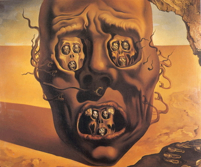 I chose Salvador Dali's Visage of War. This painting speaks to me at many 
