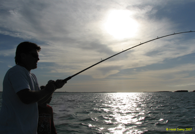 Kipp & Cody Fishing at sunset