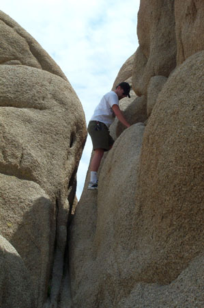 Pete Climbing out of Skull 1