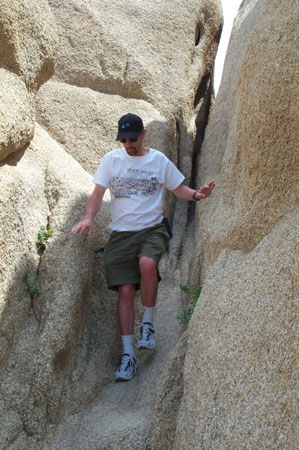 Pete Climbing out of Skull 2
