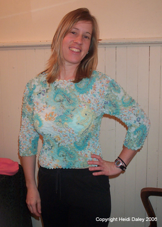Crinkle Sweater modeled